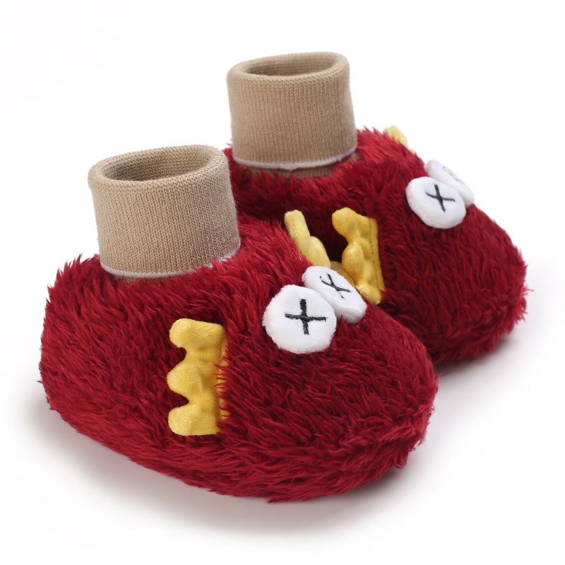 Cute Big Eyes Plush Soft Soles Shoes for 20-24 Inches Reborn Dolls