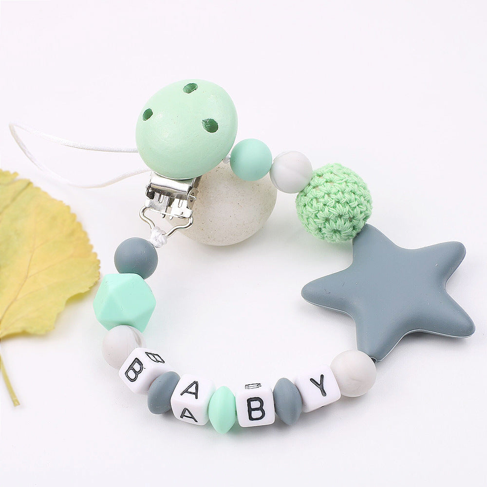 Cute Silicone Pacifier Chain With Star