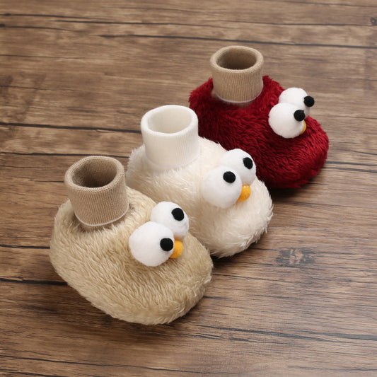 Cute Big Eyes Plush Soft Soles Shoes for 20-24 Inches Reborn Dolls