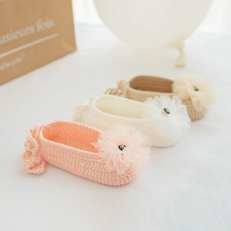 Lace Soft-soled Knitted Shoes for 17-24 Inches Reborn Dolls
