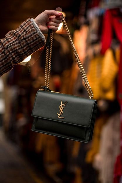 Bagsaaa YSL Solferino Medium Satchel in box black leather - 23 X 16 X 6 CM