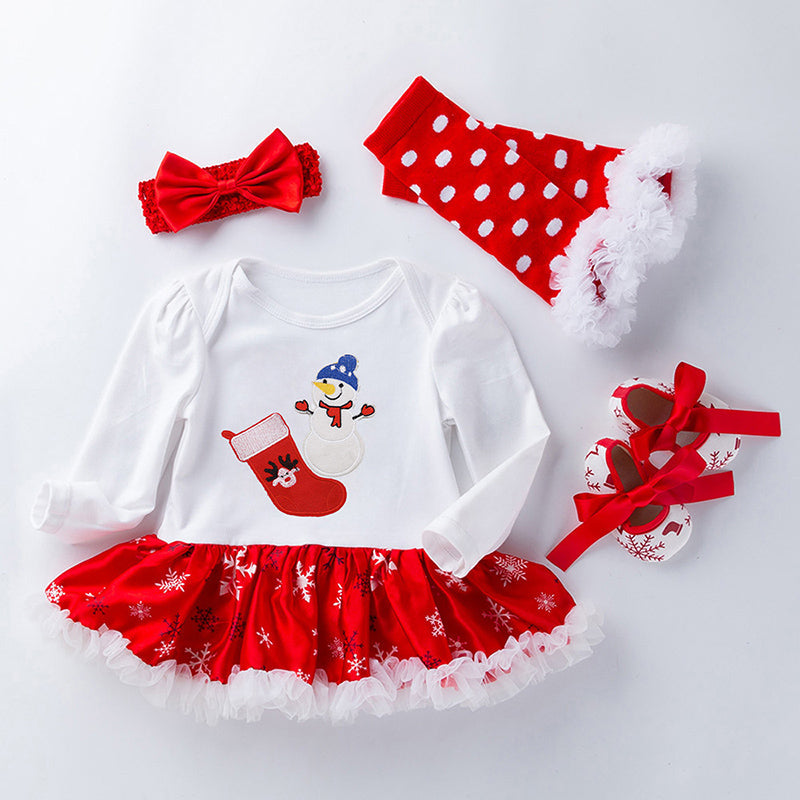 4-Piece Cute Christmas Dress for 21/22/23 Inches Reborn Dolls