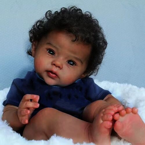 20Inch Doll Raven Black Skin Color Baby