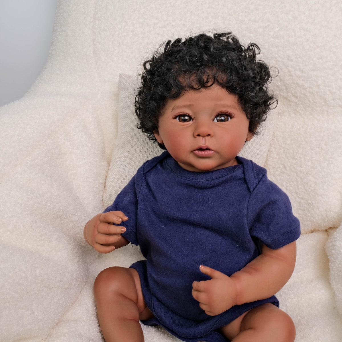 20Inch Doll Raven Black Skin Color Baby