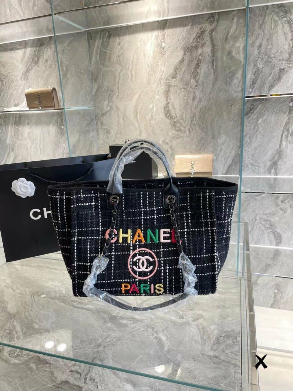 CHANEL cc new arrival tote bag size  37x32cm